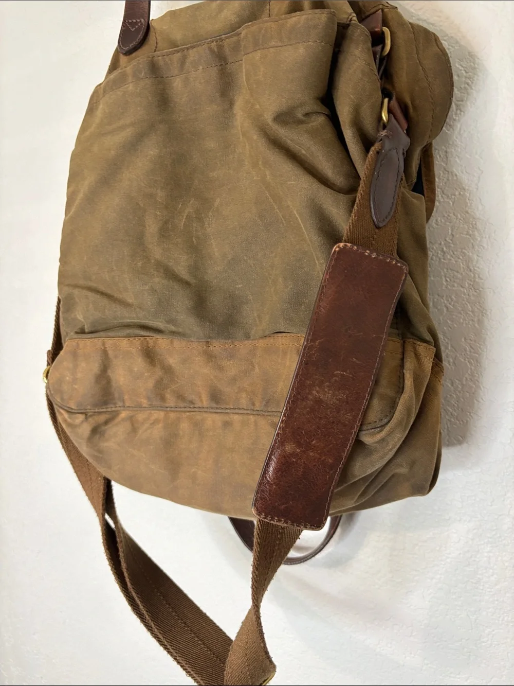 J Crew Abingdon Messenger Bag Green Leather